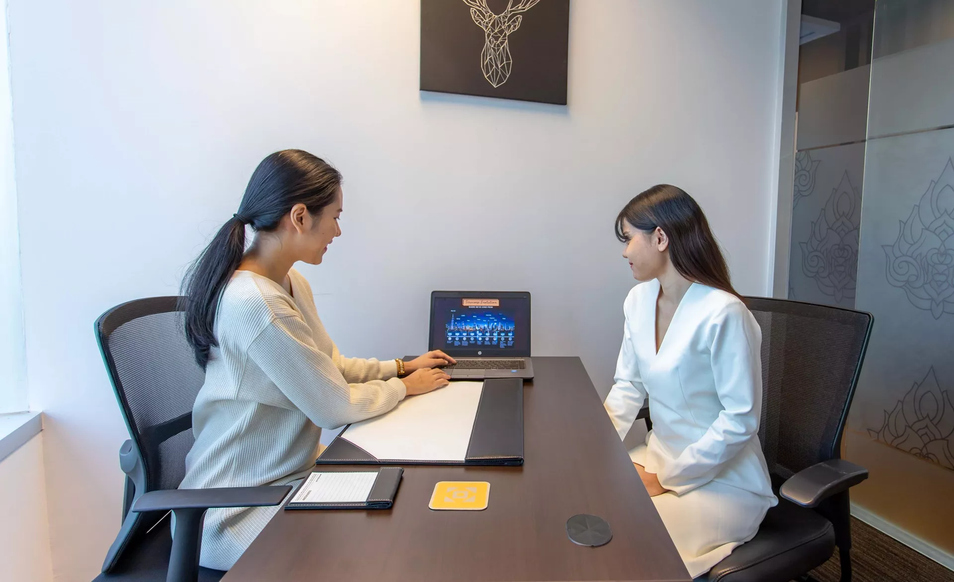 IT Support helping a client